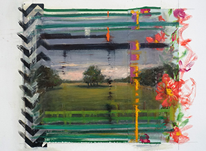 Image of the painting Glitch Pasture I by Adam Straus.